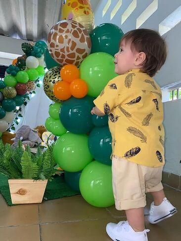 Toddler Infant Baby Boy Clothes Summer Short Sleeve Button Down Shirt Tops Shorts Outfit Set in Saudi Arabia