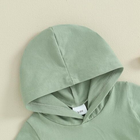 Baby Boys Summer Plain Outfits Short Sleeve Hooded Sweatshirt Shorts Set Toddler Boy Casual Clothes Set in Kuwait