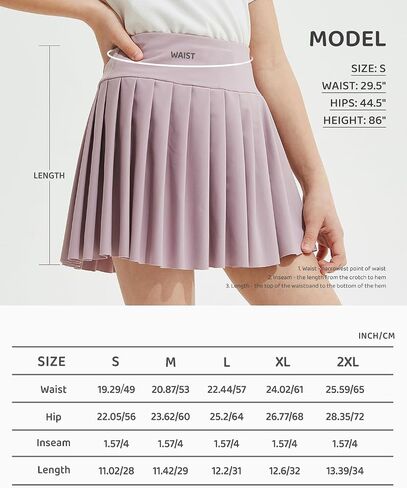 BebreezChic Girl's Tennis Skirt Athletic Pleated High Waisted Kid's Mini Skort Sport Uniform with Pockets Golf Running in Saudi Arabia