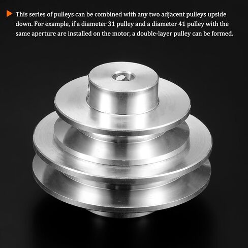 Kozelo V-Belt Pulley - [6mmBore x 31mmOutside Dia] Aluminum Alloy V-Groove Drive Pulley for 3-5mm PU Round Belt for Many Existing Drive Design in Saudi Arabia