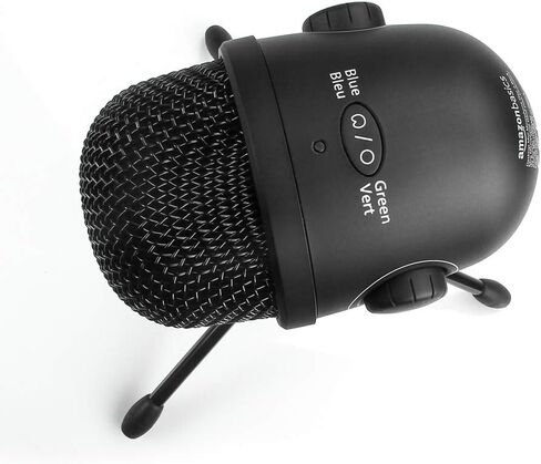 ميكروفون مكثف USB صغير من Amazon Basics للاجتماعات عبر الإنترنت والألعاب والبودكاست - كبسولتين، أسود in Kuwait