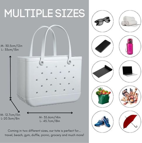 NexiaHome Premium Waterproof Silicone Beach Tote Bag with Inner Waterproof Sleeve for Pool, Travel, Outdoor, Grocery, Fitness in Saudi Arabia