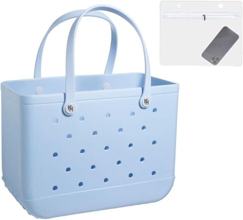 NexiaHome Premium Waterproof Silicone Beach Tote Bag with Inner Waterproof Sleeve for Pool, Travel, Outdoor, Grocery, Fitness in Saudi Arabia