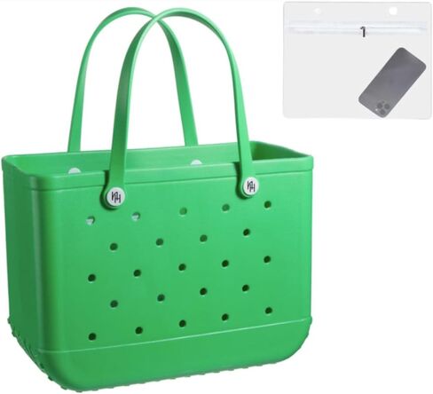NexiaHome Premium Waterproof Silicone Beach Tote Bag with Inner Waterproof Sleeve for Pool, Travel, Outdoor, Grocery, Fitness in Saudi Arabia