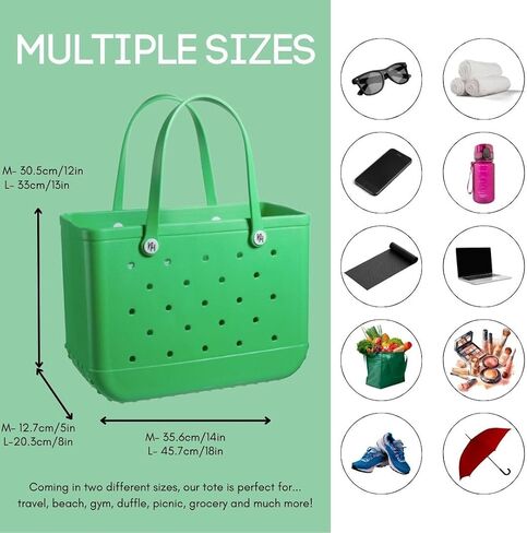 NexiaHome Premium Waterproof Silicone Beach Tote Bag with Inner Waterproof Sleeve for Pool, Travel, Outdoor, Grocery, Fitness in Saudi Arabia