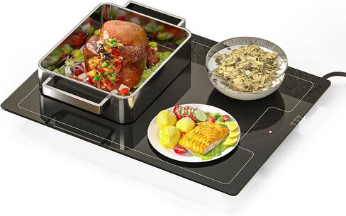 Food Warmer,Electric Hot Plate 19''x15'',Food Warmers for Parties,Two Adjustable Temperature Settings for Buffets, Restaurants, House Parties, Party Events in Kuwait