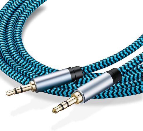 Aux Cord 5ft/1.5M, Nylon Braided 3.5mm Audio Cable Headphone Cable 3.5mm Male to Male Aux Cord for Car, for Headphone,Tablets, Speakers in Kuwait