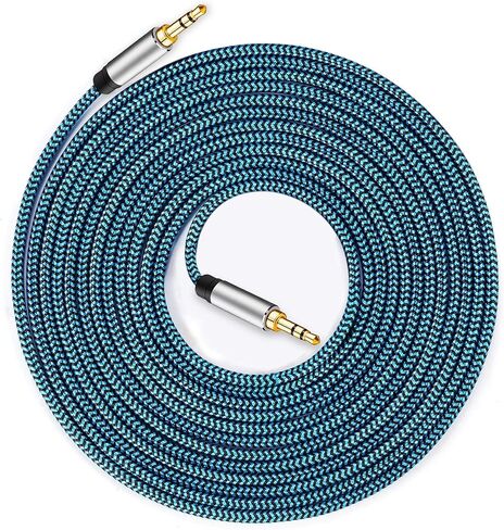 Aux Cord 5ft/1.5M, Nylon Braided 3.5mm Audio Cable Headphone Cable 3.5mm Male to Male Aux Cord for Car, for Headphone,Tablets, Speakers in Kuwait