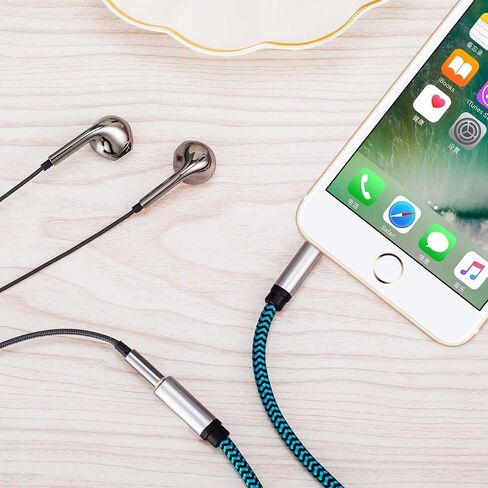 Aux Cord 5ft/1.5M, Nylon Braided 3.5mm Audio Cable Headphone Cable 3.5mm Male to Male Aux Cord for Car, for Headphone,Tablets, Speakers in Kuwait
