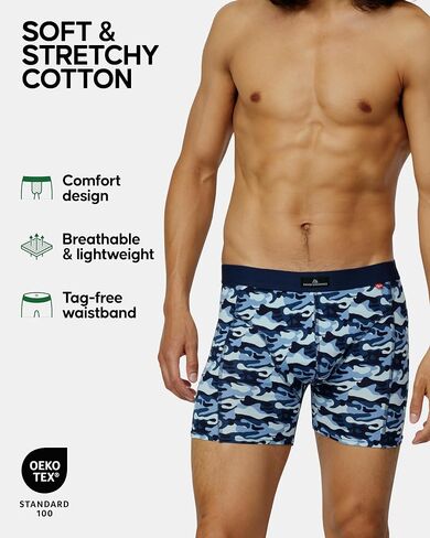 DANISH ENDURANCE Soft Cotton Boxer Briefs, Stretch Fit Underwear for Men, 3-Pack in Saudi Arabia