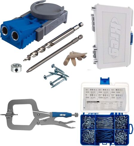 Kreg Jig R3 Master System with Starter Screw Kit & Classic 2" Face Clamp - Clamps for Woodworking - Premium Wood Clamps for Woodworking in Saudi Arabia