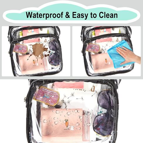 محفظة Dotpraise Clear، حقيبة شفافة معتمدة للملعب مع حزام قابل للتعديل، حقيبة كروس شفافة للمناسبات الرياضية والحفلات الموسيقية in Kuwait