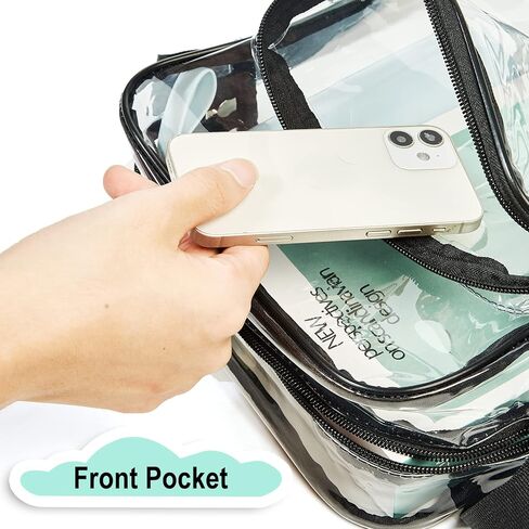 محفظة Dotpraise Clear، حقيبة شفافة معتمدة للملعب مع حزام قابل للتعديل، حقيبة كروس شفافة للمناسبات الرياضية والحفلات الموسيقية in Kuwait