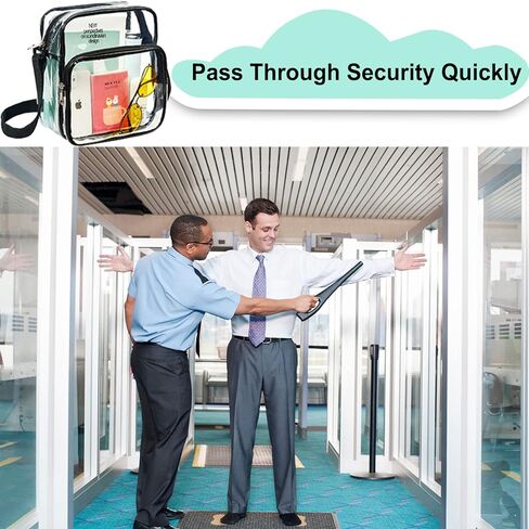 محفظة Dotpraise Clear، حقيبة شفافة معتمدة للملعب مع حزام قابل للتعديل، حقيبة كروس شفافة للمناسبات الرياضية والحفلات الموسيقية in Kuwait