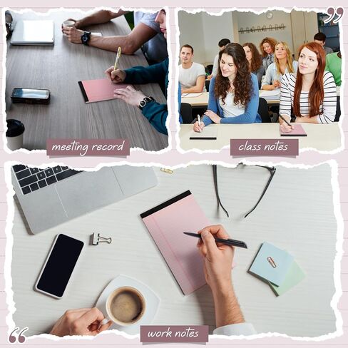 Fuutreo 16 Pcs 5'' x 8'' Colored Legal Pad Writing Pads Narrow Ruled 50 Sheets Per Notepad Perforated Writing Pad Note Pads Office Supplies for School College Office Business (Taro Color) in Saudi Arabia