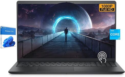 كمبيوتر محمول Dell Inspiron 3530 مقاس 15.6 بوصة FHD يعمل باللمس، الجيل الثالث عشر Intel Core i7-1355U 10-Core، ذاكرة الوصول العشوائي 64 جيجابايت، 2 تيرابايت SSD، لوحة مفاتيح رقمية، Wi-Fi 6، كاميرا ويب، Windows 11 Pro، أسود كربوني in Saudi Arabia