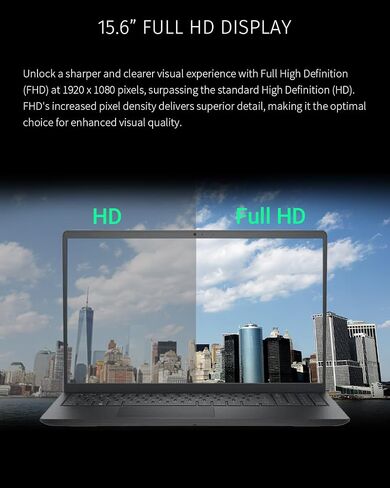 كمبيوتر محمول Dell Inspiron 3530 مقاس 15.6 بوصة FHD يعمل باللمس، الجيل الثالث عشر Intel Core i7-1355U 10-Core، ذاكرة الوصول العشوائي 64 جيجابايت، 2 تيرابايت SSD، لوحة مفاتيح رقمية، Wi-Fi 6، كاميرا ويب، Windows 11 Pro، أسود كربوني in Saudi Arabia