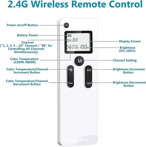 Neewer Advanced 2.4G 18 بوصة ضوء حلقة LED ثنائي اللون قابل للتعتيم مع شاشة LCD in Saudi Arabia