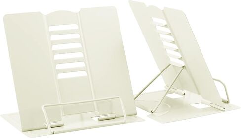 MSDADA 2PC Desk Book Stand Holder for Reading, Adjustable Cookbook Stand Metal Reading Stand for Textbooks Recipes Music Books Tablet in Saudi Arabia