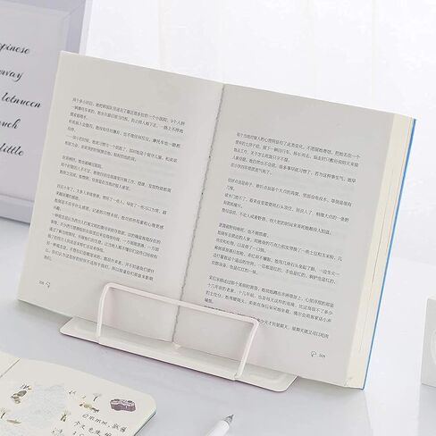 MSDADA 2PC Desk Book Stand Holder for Reading, Adjustable Cookbook Stand Metal Reading Stand for Textbooks Recipes Music Books Tablet in Saudi Arabia