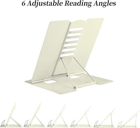 MSDADA 2PC Desk Book Stand Holder for Reading, Adjustable Cookbook Stand Metal Reading Stand for Textbooks Recipes Music Books Tablet in Saudi Arabia