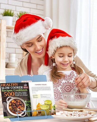 MSDADA 2PC Desk Book Stand Holder for Reading, Adjustable Cookbook Stand Metal Reading Stand for Textbooks Recipes Music Books Tablet in Saudi Arabia