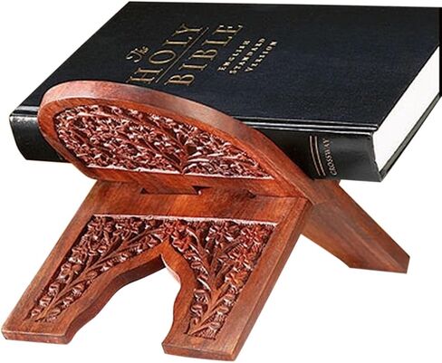 حامل الكتاب المقدس من خشب الورد المنحوت، خشب الورد، مقاس 10 × 6 1⁄2 بوصة ارتفاع، عبوة من 3 قطع in Saudi Arabia