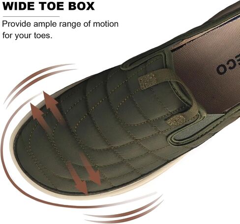 VOCECO Men's Arch Support Slippers Orthopedic Plantar Fasciitis Relief Slip-On Indoor Outdoor Camping Walking Loafers Casual House Shoes in Saudi Arabia