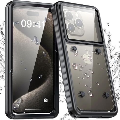 حافظة هاتف مقاومة للماء من AICase، حامل جراب عالمي تحت الماء مع حبل لهاتف iPhone 15 14 13 11 12 Pro Max Xr/Samsung Galaxy S23 S22 S21 S20/Note 20 10 5G/LG Stylo 6، Pixel 8 Pro_1 أسود in Kuwait