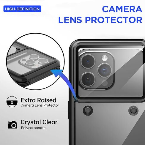 حافظة هاتف مقاومة للماء من AICase، حامل جراب عالمي تحت الماء مع حبل لهاتف iPhone 15 14 13 11 12 Pro Max Xr/Samsung Galaxy S23 S22 S21 S20/Note 20 10 5G/LG Stylo 6، Pixel 8 Pro_1 أسود in Kuwait