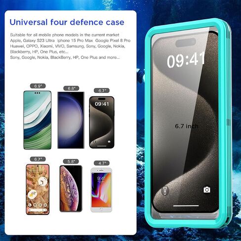 AICase Waterproof Phone Case,Universal Underwater Pouch Holder with Lanyard for iPhone 15 14 13 11 12 Pro Max Xr/Samsung Galaxy S23 S22 S21 S20/Note 20 10 5G/LG Stylo 6,Pixel 8 Pro_1 Black in Saudi Arabia