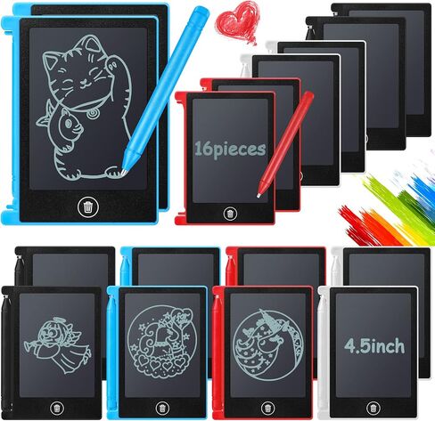 Nezyo 16 Pack 4.5 Inch Mini LCD Writing Tablet for Kids, Mix Colors in Kuwait