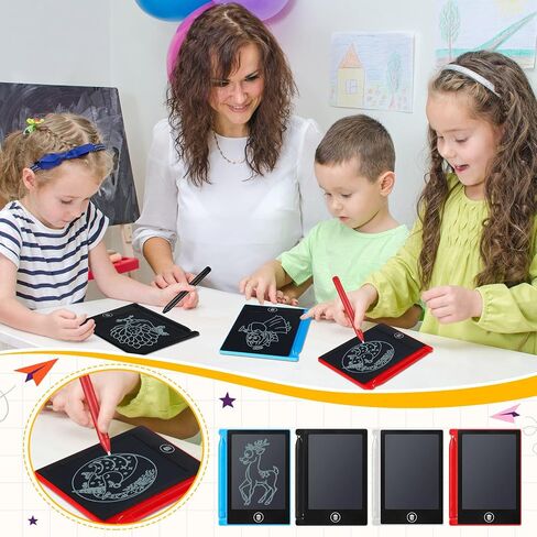 Nezyo 16 Pack 4.5 Inch Mini LCD Writing Tablet for Kids, Mix Colors in Kuwait
