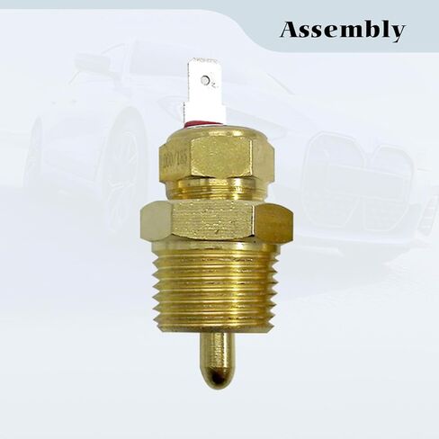 Hawyet 1 قطعة مفتاح درجة حرارة المروحة 200 إلى 185 درجة، مفتاح مستشعر درجة الحرارة لمروحة تبريد المحرك Mtal، مفتاح مستشعر درجة الحرارة العالمي مع خيط أنبوب (ذهبي) in Kuwait