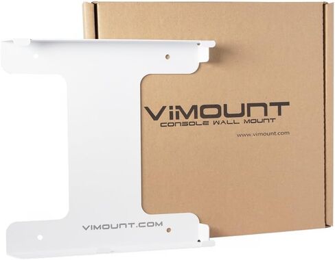 حامل معدني مثبت على الحائط من ViMount متوافق مع إصدار PlayStation 4 PS4 النحيف باللون الأبيض in Kuwait