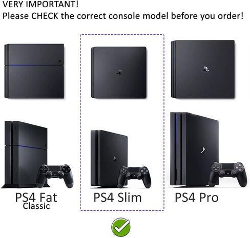 حامل معدني مثبت على الحائط من ViMount متوافق مع إصدار PlayStation 4 PS4 النحيف باللون الأبيض in Kuwait