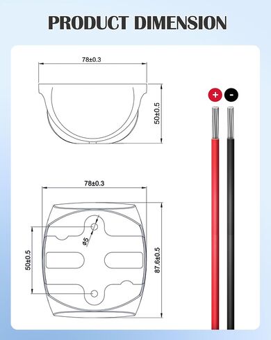 THALASSA Marine Boat Navigation Lights - 2NM 12V Red Port Green Starboard Light Stern 3 NM Bi-Color Lights - Operates at IP55/ IP67 - Water Resistant Lamp Safe Sailing as Signal Lamp in Saudi Arabia
