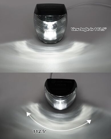 THALASSA Marine Boat Navigation Lights - 2NM 12V Red Port Green Starboard Light Stern 3 NM Bi-Color Lights - Operates at IP55/ IP67 - Water Resistant Lamp Safe Sailing as Signal Lamp in Saudi Arabia