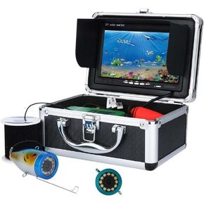 كاميرا صيد تحت الماء مع شاشة LCD مقاس 7 بوصات، جهاز كشف الأسماك المحمول HD 1000 TVL، 30 قطعة مصباح LED أبيض قابل للتعديل، كابل 30 متر مقاوم للماء IP68 كاميرا لصيد الأسماك في بحيرة الجليد وقوارب الكاياك in Kuwait