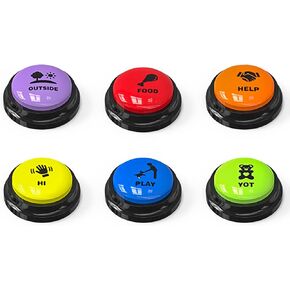 أزرار الكلاب للاتصالات ، 8 PCS COLG Talking Button Set ، 30S قابلة للتسجيل أزرار تدريب صوتية للحيوانات الأليفة ، زر التحدث للكلاب مع زر الكلب المضاد للانزلاق و 48 ملصقات المشهد in Kuwait