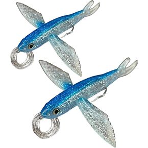 2 Pack - Flying Fish Lure for Saltwater Trolling, Deep Sea Fishing Lures Targeting Bluefin Tuna, Wahoo, Sailfish, and Bluefish in Saudi Arabia