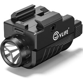 CVLIFE 800 Lumens مصباح مسدس صغير قابل لإعادة الشحن مع كل السكة المنزلقة الجديدة، ضوء مسدس مدمج مع وضع ستروب لقضبان GL، مصباح يدوي مسدس صغير للدفاع عن المنزل والصيد in Kuwait