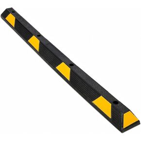 2-حزمة من المطاط الثقيل لوقوف السيارات مقاس 72 بوصة، سدادة وقوف السيارات بسعة 55000 رطل للمرآب مع خطوط عاكسة، توقف أرضية المرآب للمركبات وممر الشاحنات in Kuwait