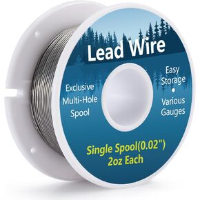 Lead Wire for Fly Tying, 2 oz Spools (0.020", 0.030", 0.040" Available), Single Spools with Exclusive Hole Pattern Reel, Fly Tying Equipment, Soft Lead Wire Materials, Fishing Weight Thread Supplies in Kuwait