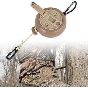 قابل للسحب القوس رافعة القوس سحب ما يصل حبل 33ft القوس الرماية معدات الصيد على ظهره رافعة الغزلان معدات الصيد السرج الملحقات البني in Kuwait