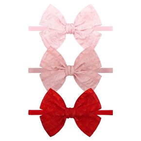 YanJie 4'' Valentines Day Bows Baby Headbands for Newborns Red Baby Bow Nylon Pink Headband Toddler Infant Bows for Grils Christmas Gift in Kuwait