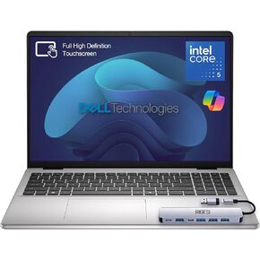 لاب توب ديل بشاشة لمس 16 بوصة 2K - انتل كور 5 120U، ذاكرة الوصول العشوائي 16 جيجا، 512 جيجا اس اس دي، شاشة 16:10، لوحة مفاتيح بإضاءة خلفية، ويندوز 11 برو - فضي بلاتيني in Kuwait