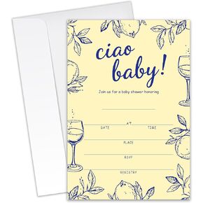 Ciao! Baby Shower Invitations - 20 Invitation Cards 4"x6" with 20 Envelopes - Baby Shower invites.(116) in Kuwait