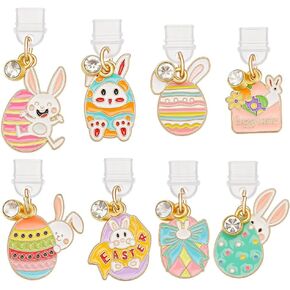 PLIGREAT 12 Pcs Cute Bow Charm Dust Plug Compatible with Type/USB C Charging Port Anti Dust Plugs Colorful Bow Pendants Phone Port Dustproof for Type C Charging Ports Plugs Phone Charm Accessories in Saudi Arabia