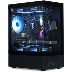 ViprTech Reaper 2.5 Liquid-Cooled PC - AMD Ryzen 7 8700F (5.0Ghz Turbo), AMD RX 9060 XT 16GB, 16GB DDR5 RAM, 1TB NVMe SSD, 800W Gold PSU, VR-Ready, WiFi BT, Win 11, Gaming Desktop Computer, Black in Saudi Arabia